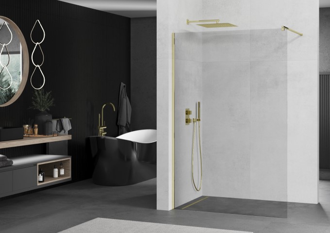 Parois de douche en verre transparent